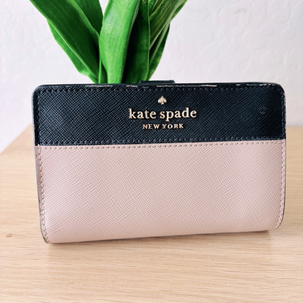 Kate Spade Black and Pink Women's Wallet - Picture 2 of 10